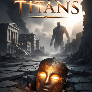 Book cover for The Dawn of Titans, a fantasy book featuring mythical creatures.